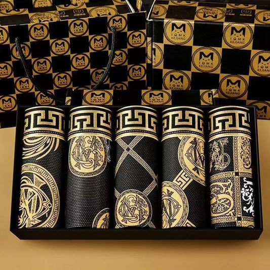 🚹✅💥【40-140kg】Prodyšné pánské spodní prádlo z ledového hedvábí, pohodlné bezešvé spodní prádlo, nadměrné velikosti, módní potisk-4092505