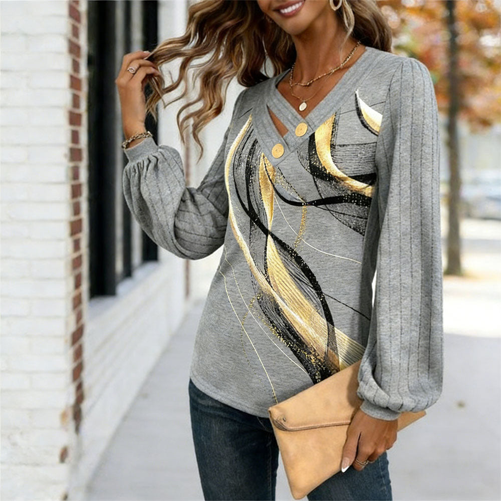 ✨Popust -48%🔥【S-6XL】Ženska majica s printom, topla pletena majica dugih rukava ✅Plaćanje pouzećem