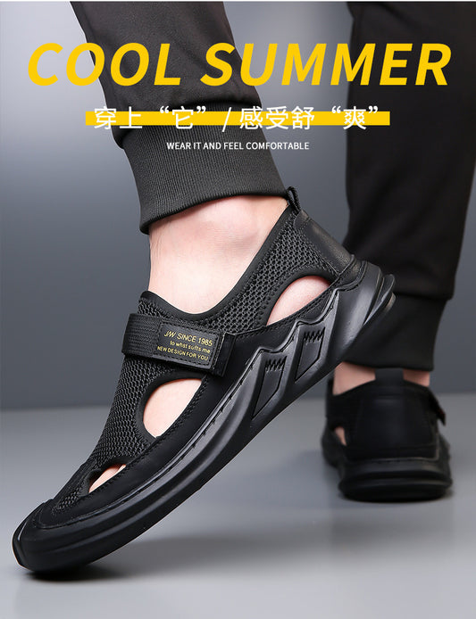 【39-47】✨Pánské letní sandály, volnočasové, prodyšné, s měkkou síťovanou podrážkou