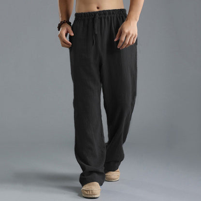 👖🌿【Sleva 50 % 🔥】【S–5XL】😍 Pánské volné lněné kalhoty, dlouhé, široké a pohodlné, dostupné ve větších velikostech a 8 barvách