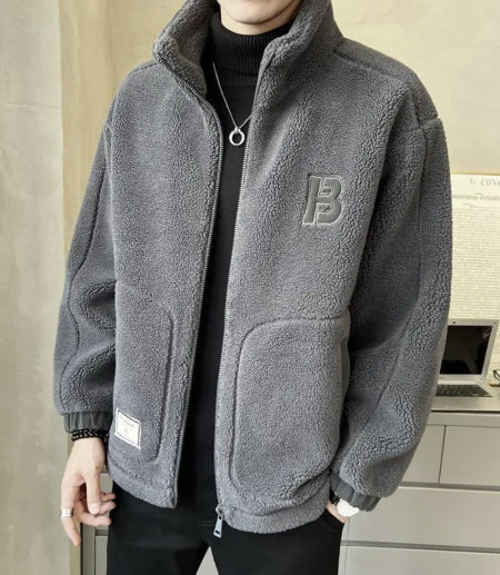 ⛄【L-6XL】Zimní fleecová bunda, bavlněná bunda, zesílená bavlněná bunda z jehněčí vlny, teplá bunda