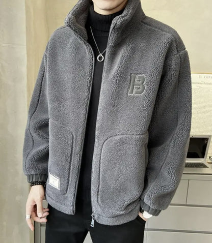⛄【L-6XL】Zimní fleecová bunda, bavlněná bunda, zesílená bavlněná bunda z jehněčí vlny, teplá bunda