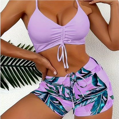 🏊‍👙【Letní novinky】🌴 Elegantní plavky s potiskem pro větší velikosti --4072028