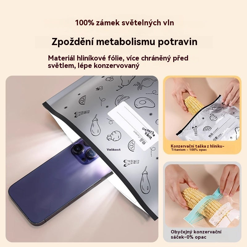 🥩【20 malých + 20 středních + 20 velkých】Sáček z hliníkové fólie potravinářské kvality se zipem pro zachování čerstvosti, vhodný do domácí lednice-4078330