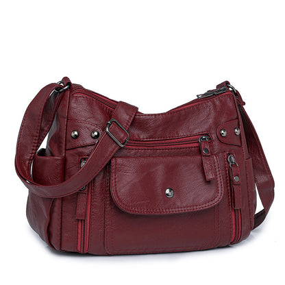 🎒Nová měkká kožená crossbody kabelka, jedno rameno, vícevrstvá, 2025 --3988843
