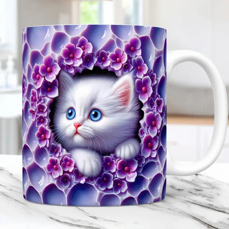 🐱【Kup 1, získej 1 zdarma✨】Kočičí hrnek na kávu / vodu 📦Doprava zdarma – skladem
