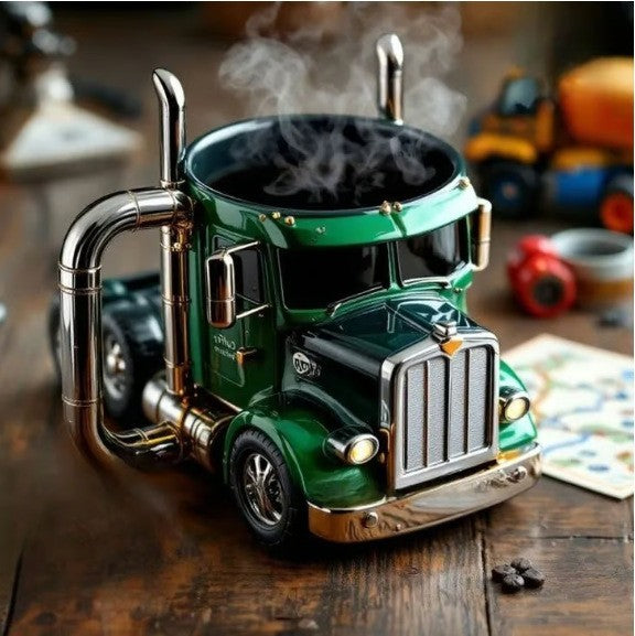 🚛【Kreativní dekorace do domácnosti】☕Ručně vyráběné hrnky na kávu pro kamiony