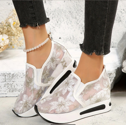 🌸👟【Sleva 50 % 🔥】【36–44】Dámské letní volnočasové tenisky ze síťoviny s hrubou podrážkou