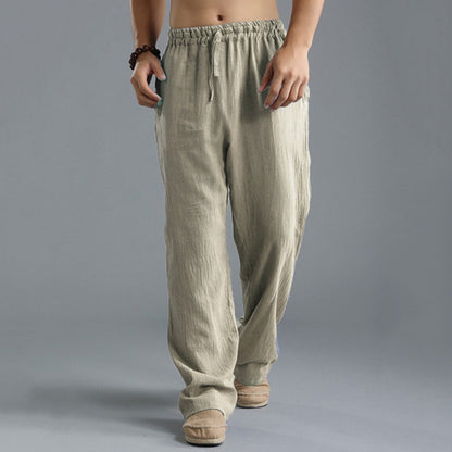 👖🌿【Sleva 50 % 🔥】【S–5XL】😍 Pánské volné lněné kalhoty, dlouhé, široké a pohodlné, dostupné ve větších velikostech a 8 barvách