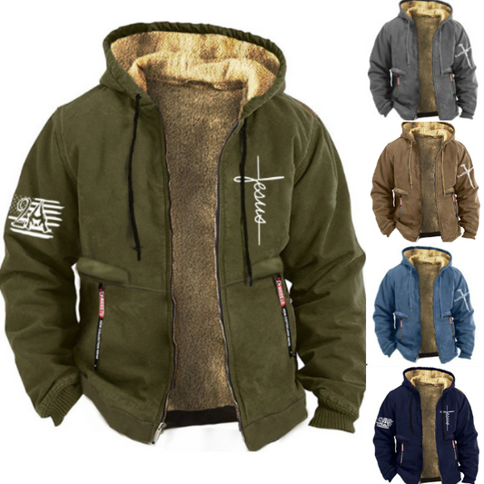 ✨【S-3XL】Stílusos férfi őszi és téli kabát könnyű bársonyból - szigetelt, könnyű és kényelmes