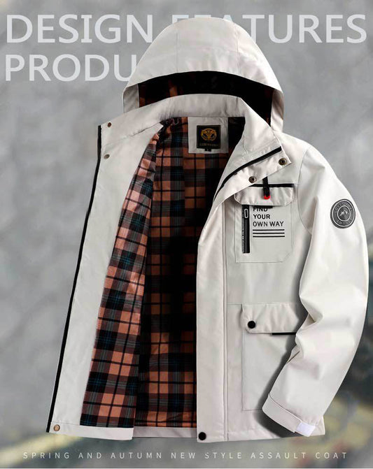 🔥🔥【Horký výprodej】【M-6XL】Nová pánská podzimní a zimní teplá bunda, odolná proti větru a vodě【Doporučeno】