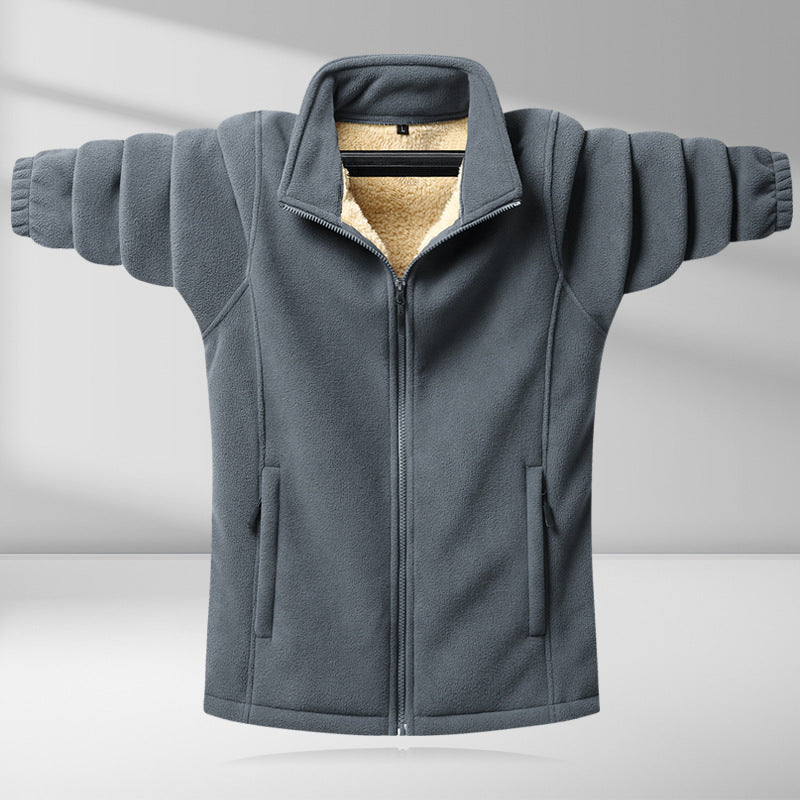 【M-6XL】imní bunda z polar fleecu pro větší velikosti, módní teplá bunda - 4121788