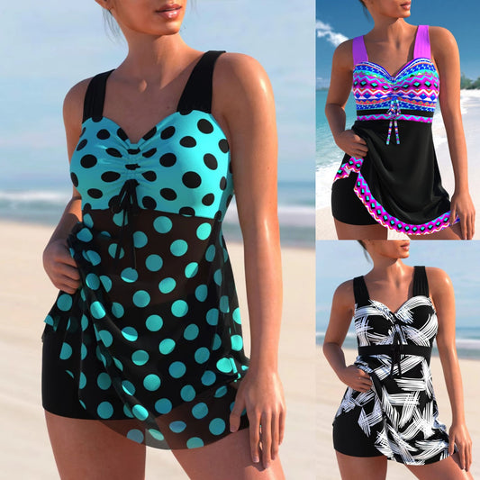 🩱🏖️【50% zniżki 😍】【S-4XL】🌴2025 nowy duży damski kostium kąpielowy z nadrukiem, szybkoschnący i oddychający 