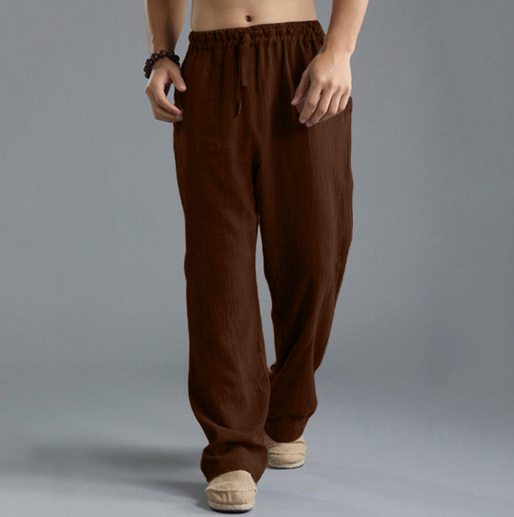 👖🌿【Sleva 50 % 🔥】【S–5XL】😍 Pánské volné lněné kalhoty, dlouhé, široké a pohodlné, dostupné ve větších velikostech a 8 barvách