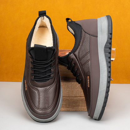 ⛄🔥【39-45】Nová pánská zimní ležérní sportovní obuv z roku 2025, pravá kůže, nepromokavá, s měkkou sametovou podrážkou