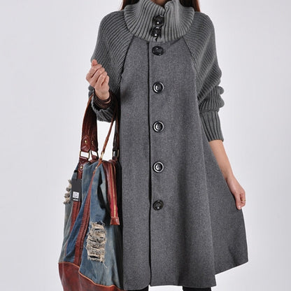 👗[43% kedvezmény🔥🔥]【M-5XL】Új, lezser, középhosszú gyapjúkabát