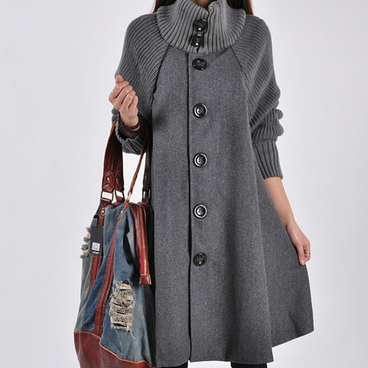 👗[43% kedvezmény🔥🔥]【M-5XL】Új, lezser, középhosszú gyapjúkabát