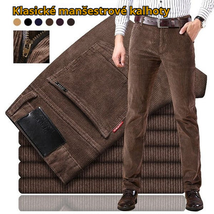 🏆 Nejprodávanější 【-42% sleva 🔥🔥】Pánské manšestrové kalhoty klasického střihu - 4147939