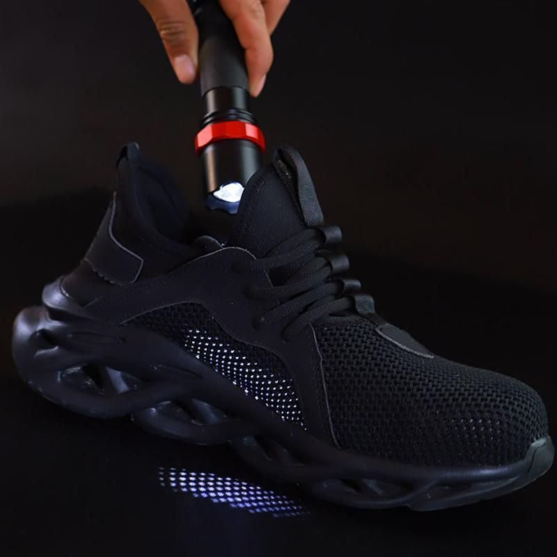 🚵‍♂️🔨【Reducere 50% 🔥】【39–48】👨‍🔧 Pantofi de protecție pentru bărbați, cu densitate mare, respirabili, rezistenți la impact și perforare, cu vârf din oțel și izolație