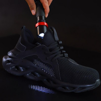 🚵‍♂️🔨【Reducere 50% 🔥】【39–48】👨‍🔧 Pantofi de protecție pentru bărbați, cu densitate mare, respirabili, rezistenți la impact și perforare, cu vârf din oțel și izolație