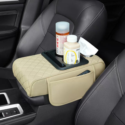 🚗📦【Kup 1, získej 1 zdarma 🔥】Multifunkční kožená auto loketní opěrka s boxem na ubrousky