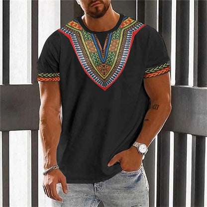 🎯👔【Kup 1 a získej 1 zdarma 💥】【M–6XL】👕 Letní pánské tričko v etnickém stylu, ve větších velikostech, dostupné ve 12 barvách