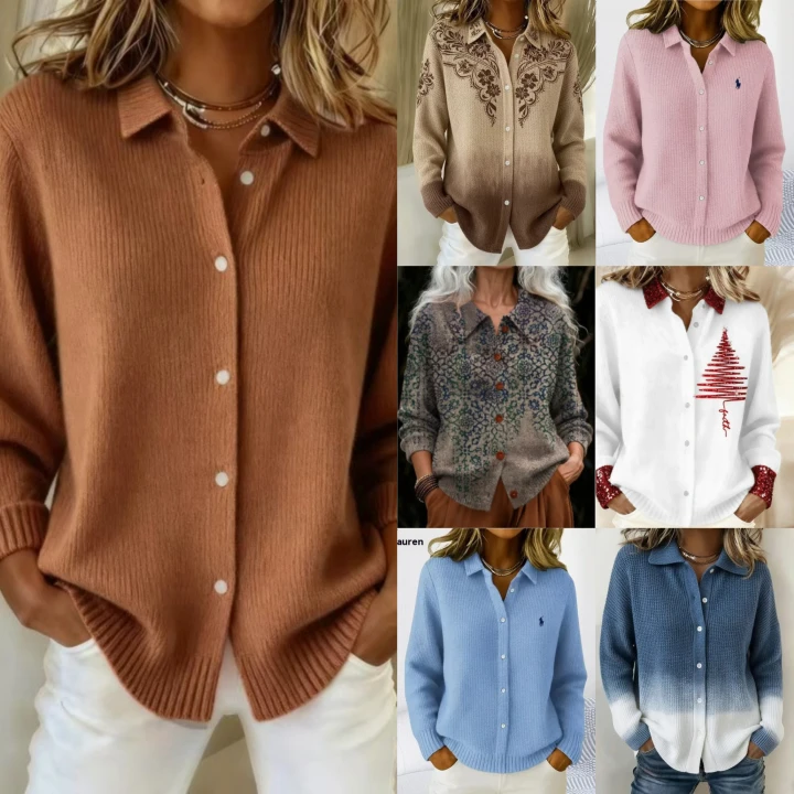 🔥⛄Popust -50%🔥【S-5XL】Nova pletena majica s printom i samostojećim ovratnikom za jesen/zimu, visokokvalitetni print ✅️Plaćanje pouzećem