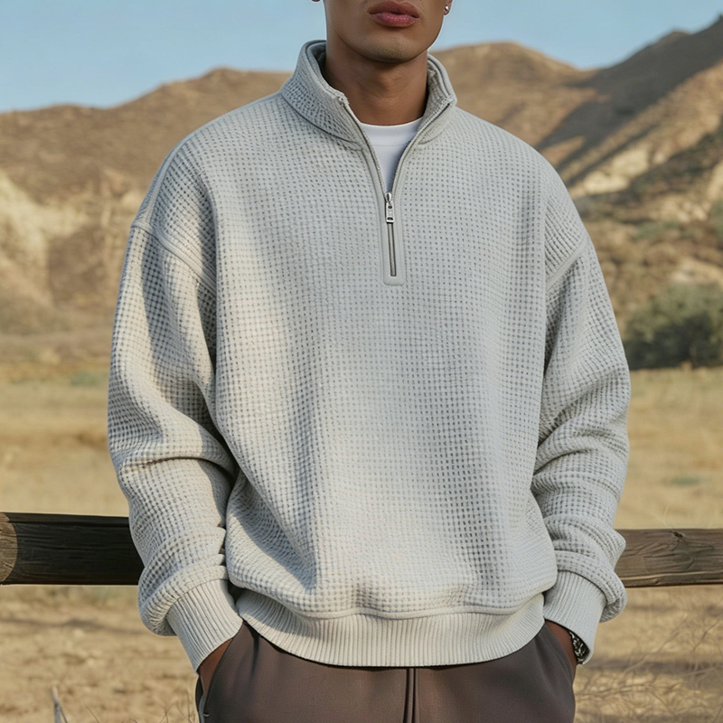 🔥Popust -47%🔥Muška majica s ovratnikom i patentnim zatvaračem