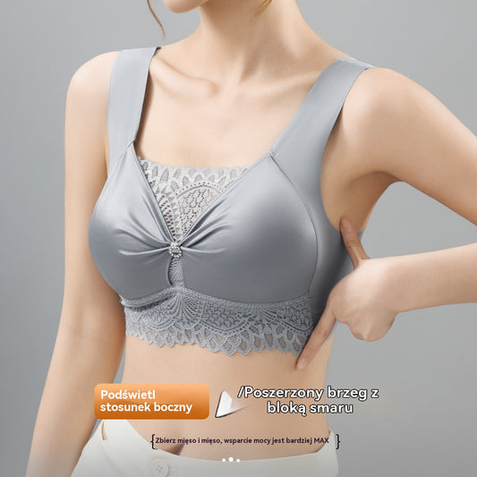 😍1 zestaw 4 sztuk✨【L-4XL】Nowy koronkowy biustonosz z idealnym dopasowaniem i podnoszeniem, jędrne miseczki, jednolity krój ✅️ Płatność przy odbiorze