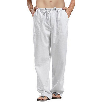 💥😎【50% kedvezmény 🔥】【S–5XL】🌈 Nagyméretű férfi szabadidőnadrág pamutból és lenből, 12 színben