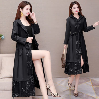 🍂【Sezónní sleva -50%🔥🔥】【40-100kg】Elegantní podzimní topy, dlouhé, s vysokým límečkem, ve větších velikostech kabát