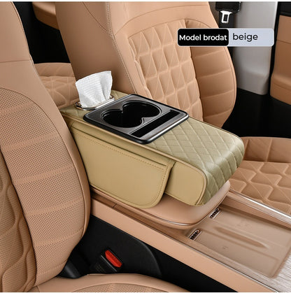 🚗📦【Kup 1, získej 1 zdarma 🔥】Multifunkční kožená auto loketní opěrka s boxem na ubrousky
