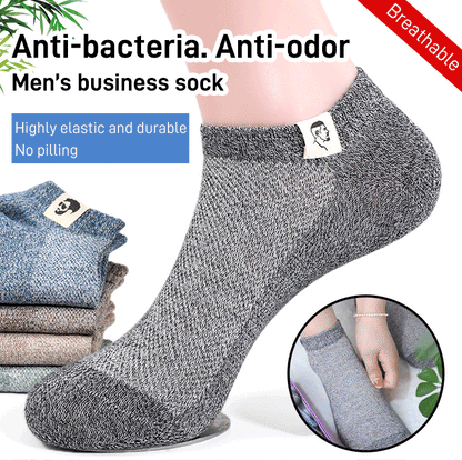 🔥【Summer Hot Sale】Pánské čisté bavlněné síťované prodyšné antibakteriální deodorantové ponožky [deset párů] --3973169