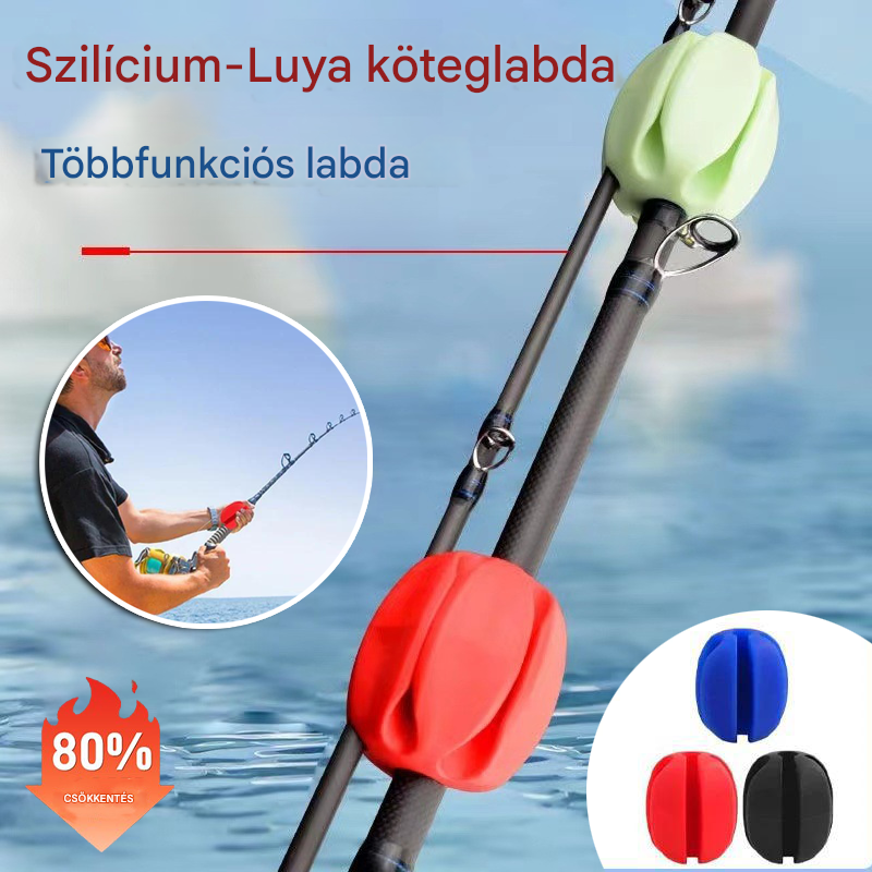 🎣【10 darab 🔥🔥】Újrahasználható kör alakú horgászbottartó szilikon rögzítéssel, part menti vagy tengeri horgászathoz