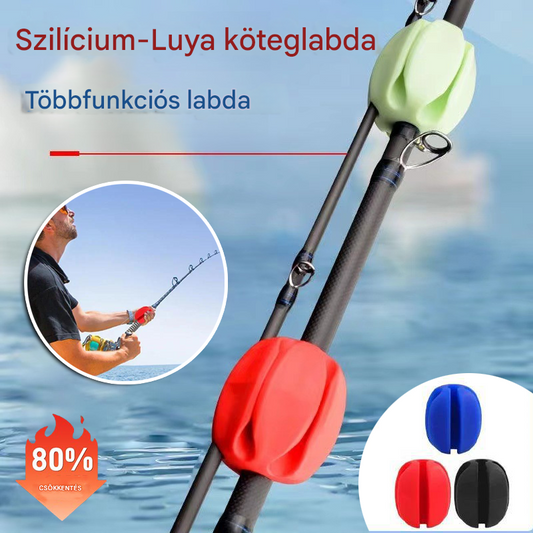 🎣【10 darab 🔥🔥】Újrahasználható kör alakú horgászbottartó szilikon rögzítéssel, part menti vagy tengeri horgászathoz