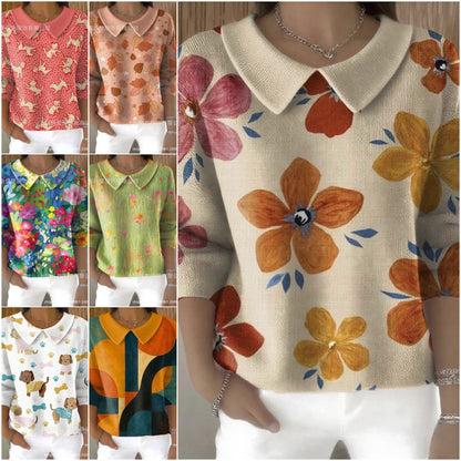 🔥【S-3XL】Pohodlný top s dlouhým rukávem a výstřihem do V, rok výroby 2025, podzim a zima