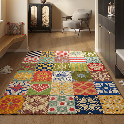 🔥✨【80*120CM】Vstupní rohožka v perském stylu, protiskluzová a prachotěsná, křišťálový samet. --4150589