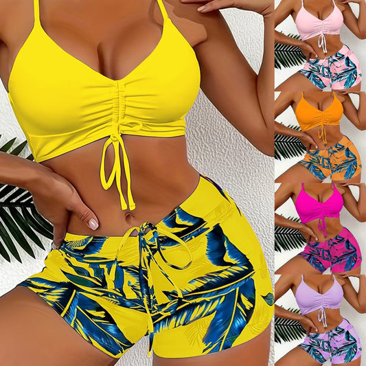 🏊‍👙【Letní novinky】🌴 Elegantní plavky s potiskem pro větší velikosti --4072028