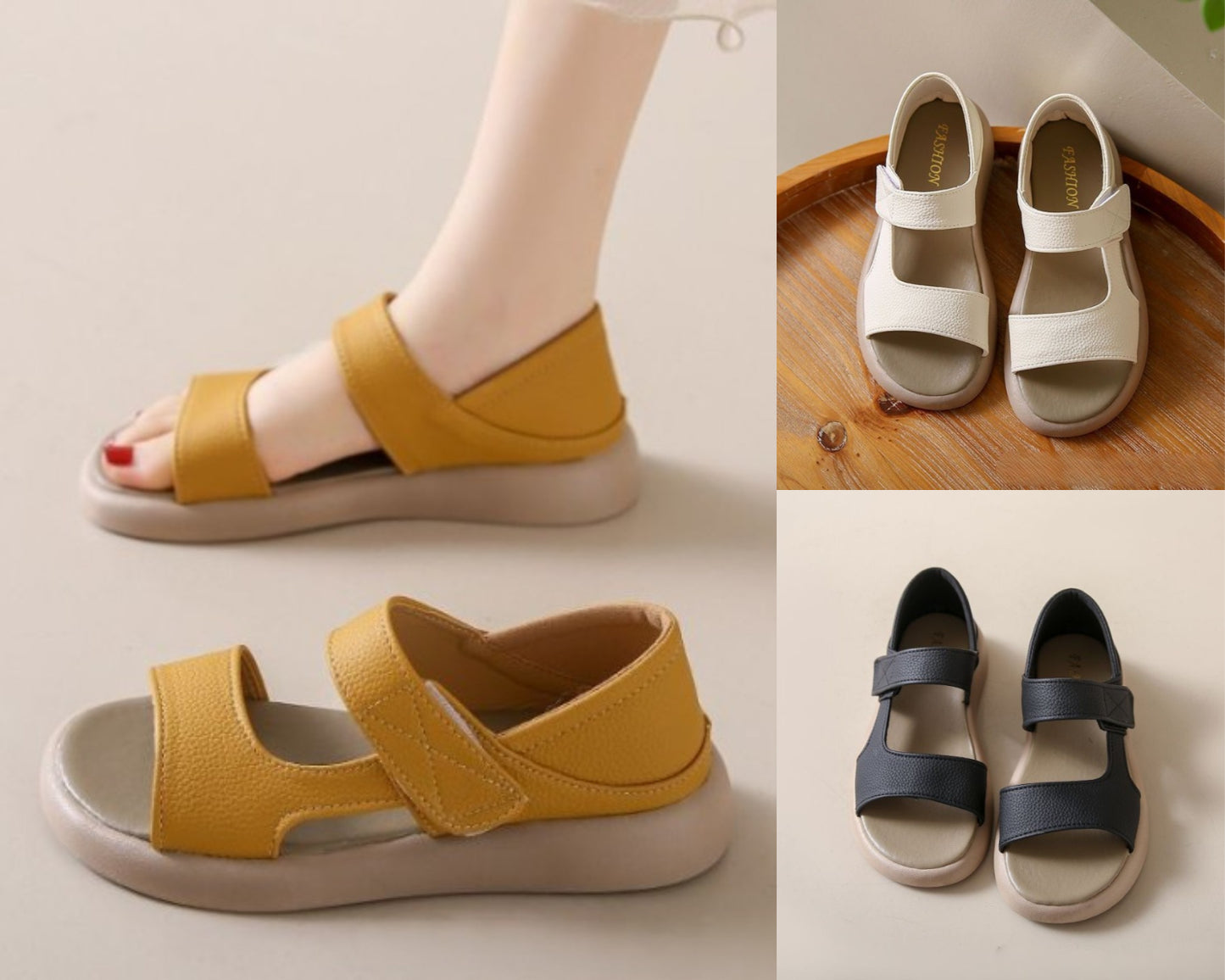 👡【35-43】 Retro letní sandály na jedné noze z měkké kůže s měkkou podrážkou -- 3973189