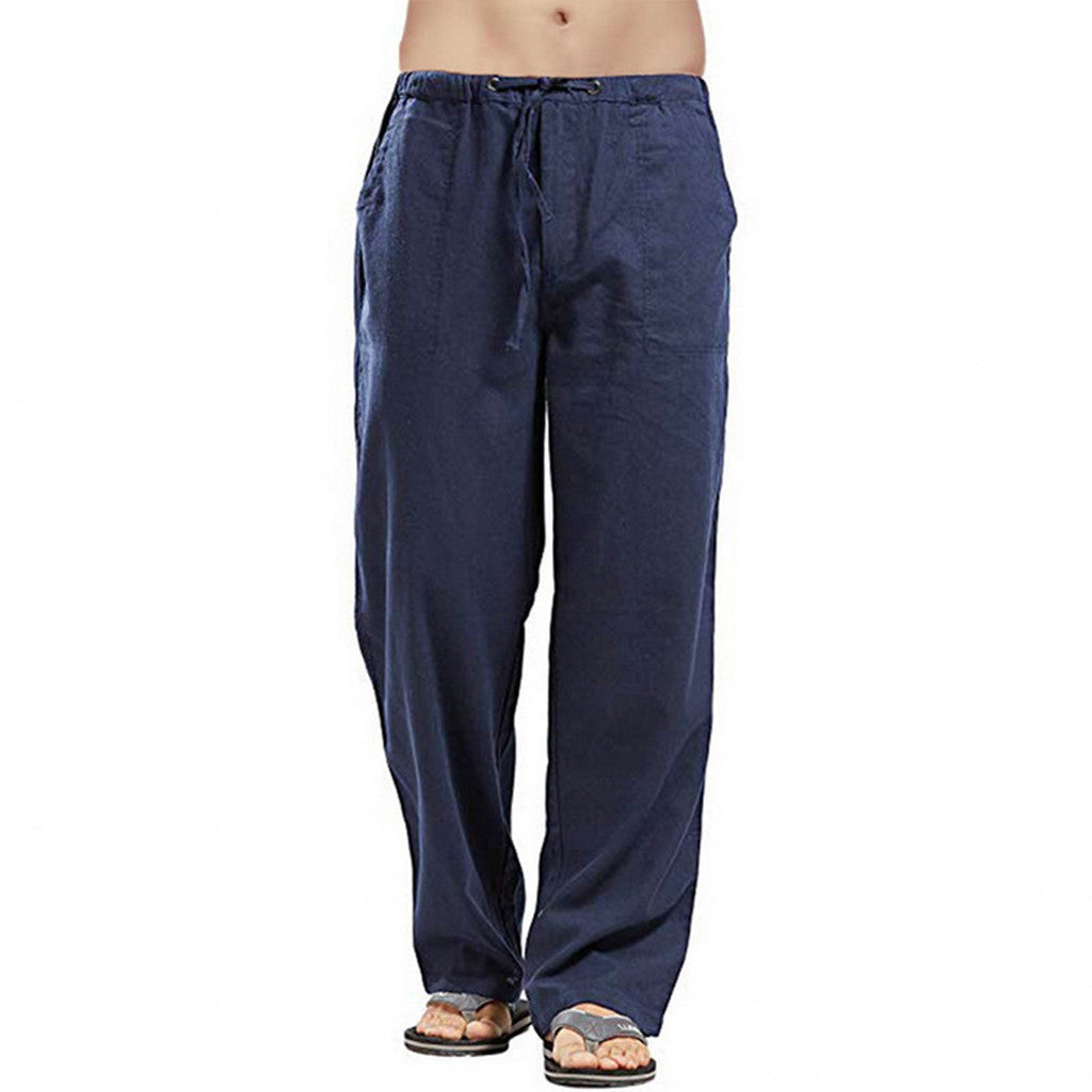 💥😎【50% kedvezmény 🔥】【S–5XL】🌈 Nagyméretű férfi szabadidőnadrág pamutból és lenből, 12 színben