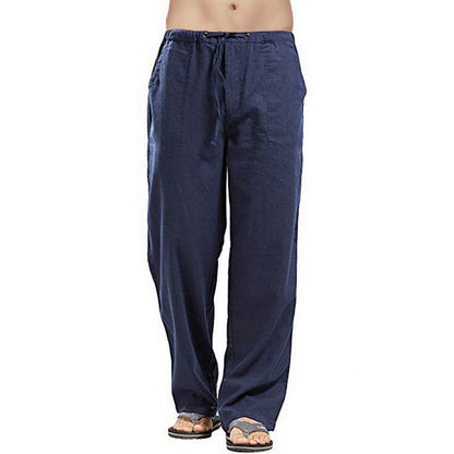 💥😎【50% kedvezmény 🔥】【S–5XL】🌈 Nagyméretű férfi szabadidőnadrág pamutból és lenből, 12 színben