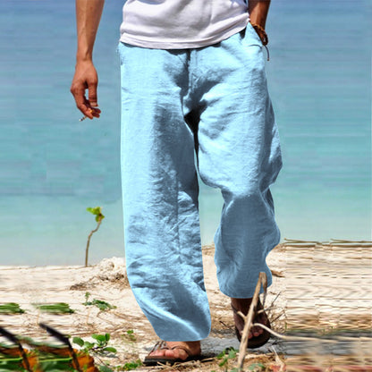 👖🕺【Sleva 50 % 🔥】【S–5XL】😍 Letní pánské kalhoty s volným rovným střihem, ve velkých velikostech, dostupné v 8 barvách