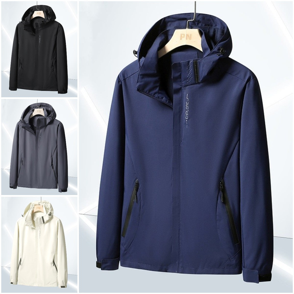 🔥Časově omezená sleva -46%🔥【M-5XL】Pánská nepromokavá a větruodolná bunda 3 v 1 s kapucí