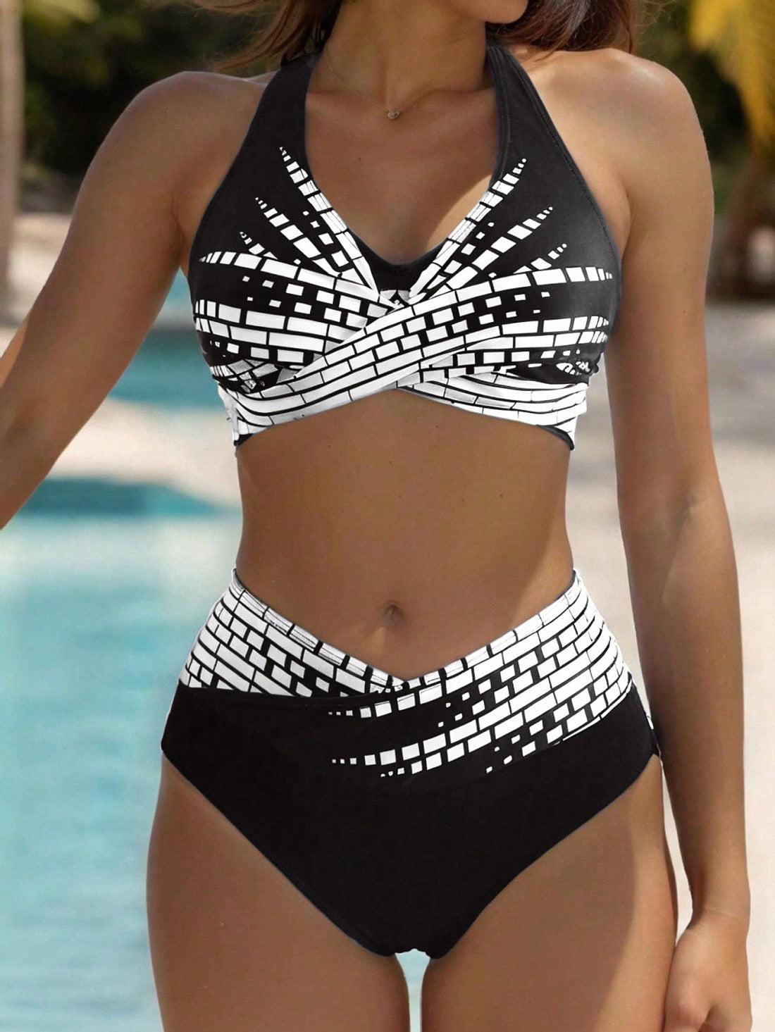 👙【Sleva 50 % 💥】【L–5XL】👉 Dvoudílné bikiny pro ženy ve větších velikostech ✅ Vysoký pas ✅ Vysoká elasticita