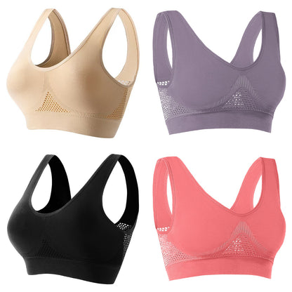 🎉🌈【Paquete de 4】【40-120 kg】Sujetador nuevo, suave y cómodo, talla grande, transpirable y fresco ✨❤️✅Pago contra entrega ✅2 artículos con 70% de descuento