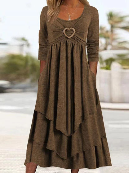 👗 50% de descuento🔥【40-100 kg】Nuevo vestido sencillo de algodón y lino; tejido cómodo y transpirable ✅️Pago contra entrega ✅️2 artículos con un 70% de descuento