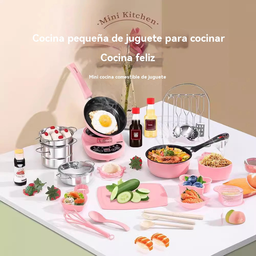 🎁【El mejor regalo para niños】👨‍🍳 Mini juguete de cocina para niños, cocinable y comestible