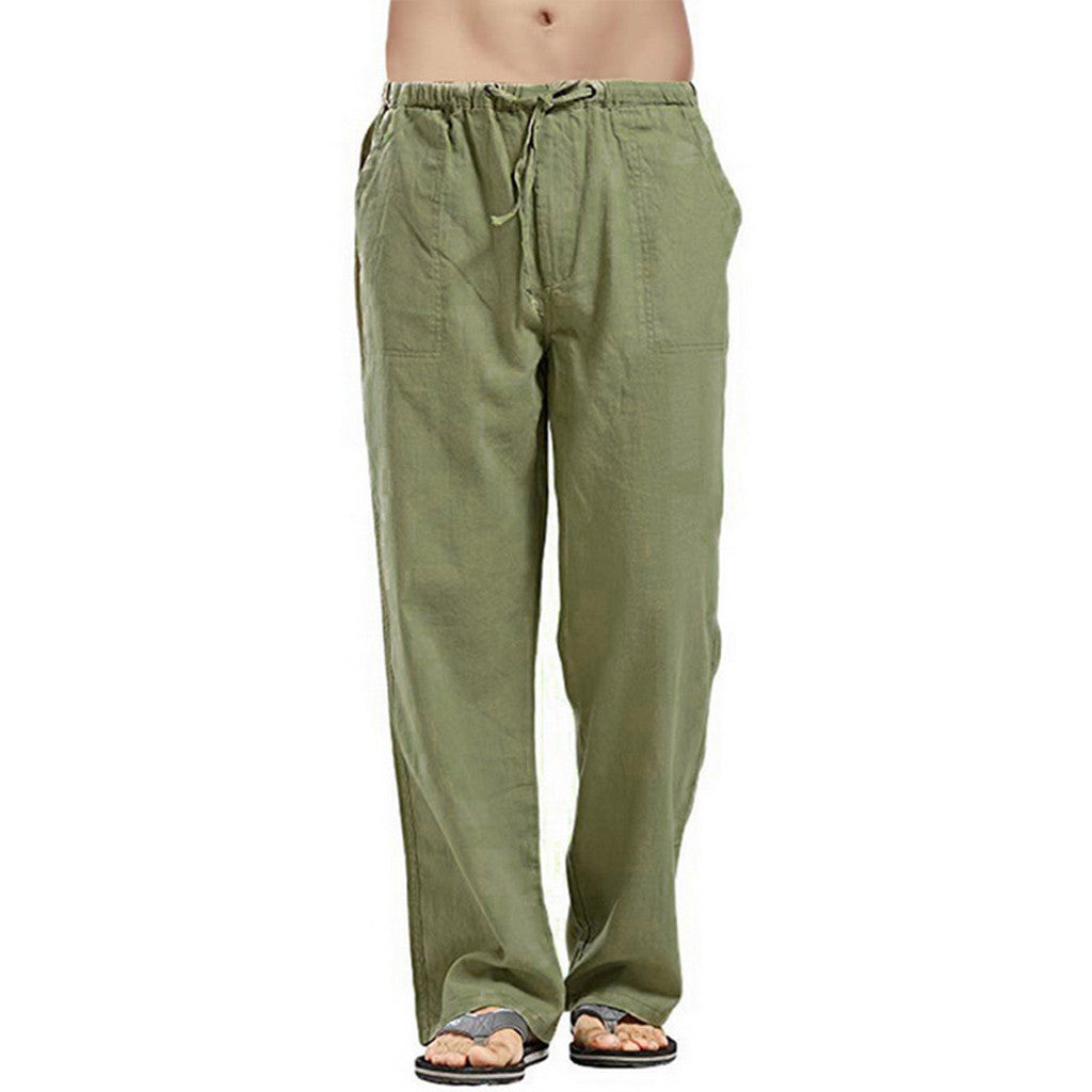 💥😎【50% kedvezmény 🔥】【S–5XL】🌈 Nagyméretű férfi szabadidőnadrág pamutból és lenből, 12 színben