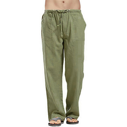 💥😎【50% kedvezmény 🔥】【S–5XL】🌈 Nagyméretű férfi szabadidőnadrág pamutból és lenből, 12 színben