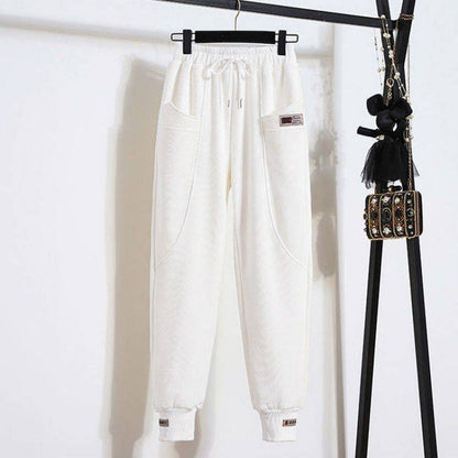 🔥✅【50-100 кг】Панталон от чист памучен кадифе с еластична талия, неизбеляващ и устойчив на намачкване